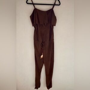 POL Size S Brown “suede-feel” Jumpsuit/Romper